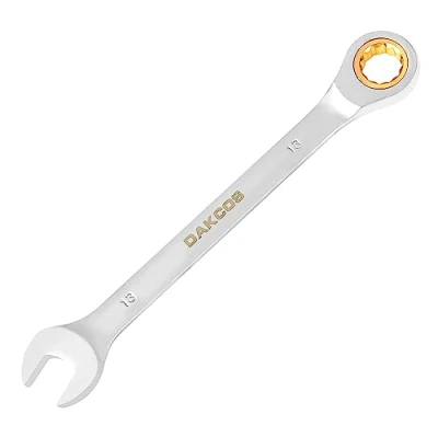 Image of DAKCOS 13mm Ratchet Spanner Fixed Head Ratcheting Combination Wrench, Metric CR V