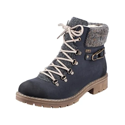 Image of Rieker Women&#039;s Y9131 Fashion Boot, Blue, 3.5 UK