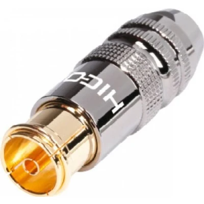 Image of Premium Female Coaxial Connector. HiCon Gold Plated TV/Aerial/Video Signal Extension Socket. HI ANCF01