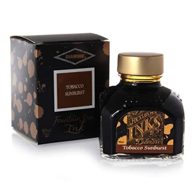 Image of Diamine Tobacco Sunburst Ink, Fountain Pen Ink 80ml Bottle
