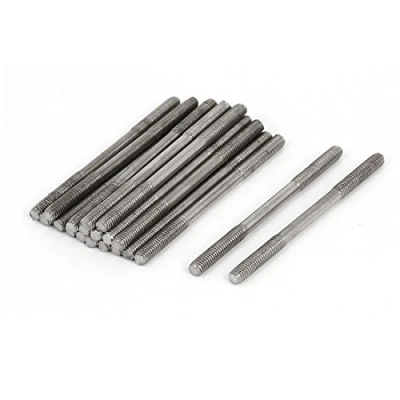 Image of Sourcingmap M3x45mm 304 Stainless Steel Double End Threaded Stud Screw Bolt 20pcs