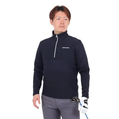 Image of Under Armour Men&#039;s Storm Daytona Half Zip Sweatshirt, (001) Black / White White, XXL