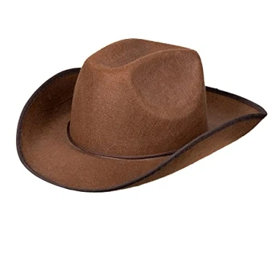 Image of Boland Adult Cowboy Hat, Western Fancy Dress Accessory, Unisex, For Men and Women, Sheriff, Rodeo, Party, Festival, Halloween, Up, One Size (Brown)