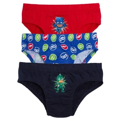 Image of Merchimpo Boys Briefs Character Underwear Multi Pack Pants (UK, Age, 2 Years, 3 Regular, PJ Masks)