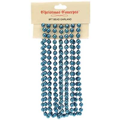 Image of Christmas Concepts® 2.7m (9ft) Bead Chain Garlands Decorations (Midnight Blue)