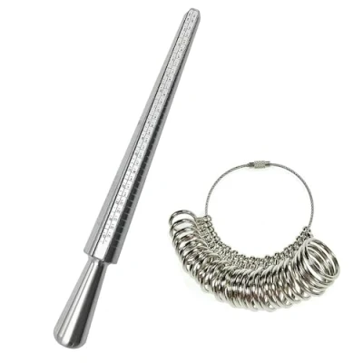 Image of TRIXES Ring Sizer UK, A Z Measurement Tool Set, for Measuring Rings Diameters, Finger Gauge Jewellery Sizing Tools Women &amp; Men