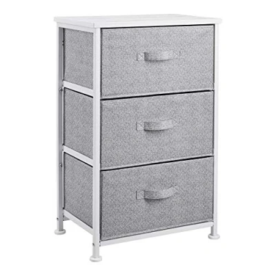 Image of Amazon Basics Fabric 3 Drawer Storage Organizer Unit for Closet, White