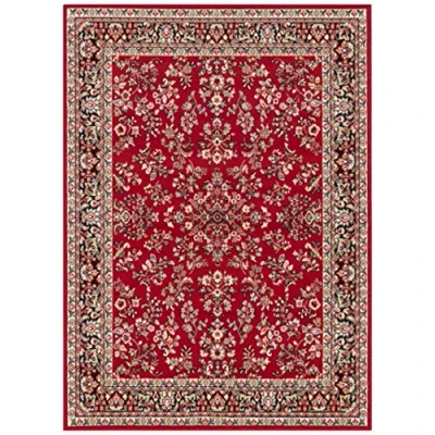 Image of Hanse Home Design Short Pile Living Room Rug Oriental Zabul Persian Look, for Dining Room, Bedroom Red, 80 x 250 cm