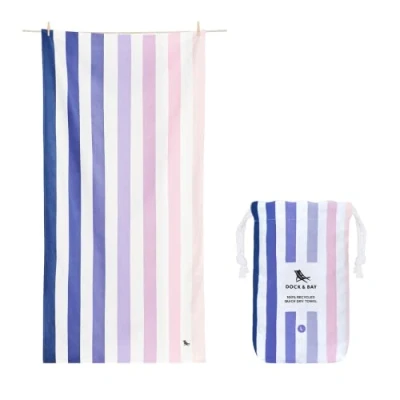 Image of Dock &amp; Bay Beach Towel Quick Dry, Sand Free Compact, Lightweight 100% Recycled Includes Bag Summer Dusk to Dawn Extra Large (200x90cm, 78x35)