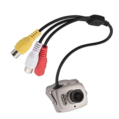 Image of Yunseity Mini Camera, 3.6mm 6 LEDs Wired CMOS Audio/Video CCTV Surveillance Micro Night Vision Digital Video Camera Support PAL/NTSC(PAL system)