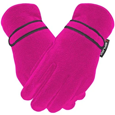 Image of undercover lingerie Childrens Kids Boys Girls Winter Thermal Lined Fleece Gloves Pink M/L