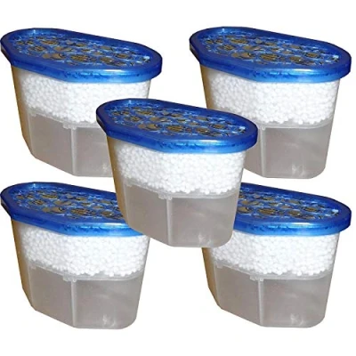 Image of JPN Pack of 10 Dehumidifier Condensation Remover Moisture Absorber, 500ml Dehumidifiers for Damp, Mould, in Home, Kitchen, Wardrobe, Bedroom, Caravan, Office, Garage, Bathroom, Basement