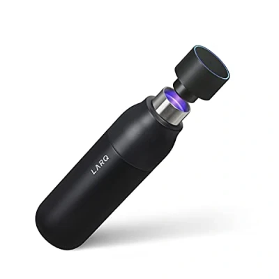 Image of LARQ Bottle PureVis 500 ml Self Cleaning and Insulated Stainless Steel Water with UV Purifier Award Winning Design Reusable &amp; Travel Friendly 2 Years Warranty, Obsidian Black
