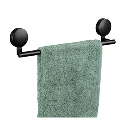 Image of Static Loc® Plus Bath Towel Rail Pavia Black 40 cm Length