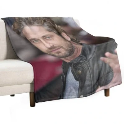 Image of YOUMAN Gerard Butler Poster Fleece Blankets Soft Fuzzy Plush Flannel Throw Blanket Lightweight 300GSM for All Seasons 40&quot;x50&quot;