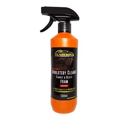 Image of CLARKSON&#039;s Car Upholstery Cleaner Carpet &amp; Seats Foam Spray 500ml Interior Stains Remover