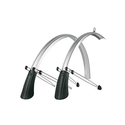 Image of SKS Commuter Mudguard Set with Spoiler Silver, 60mm/26&quot;
