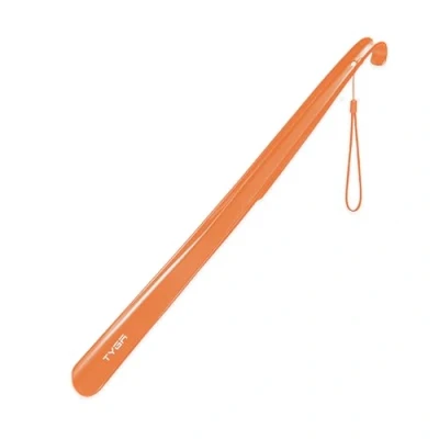 Image of TYGA Shoe Horn Extra Long Handled 23 inches, 58cm, Comfortable, Elongated Footwear Fitter (For Men &amp; Women) (Orange, 1)