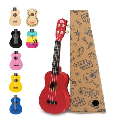 Image of CB SKY 21&quot; (53cm) Soprano Ukulele for Kids/Beginners Red