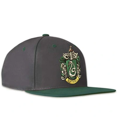 Image of Logoshirt®️ Harry Potter Slytherin Logo Snapback 2 Tone Cap Embroidered Licenced Original Design Multicoloured