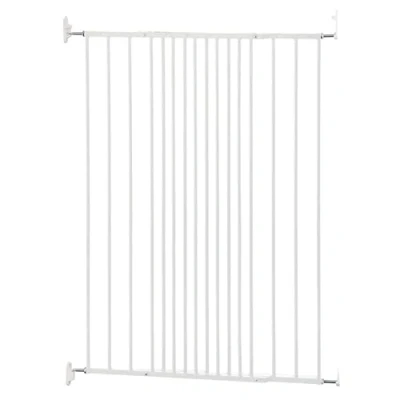 Image of Safetots Extra Tall Screw Fitted Pet Safety Gate, 62.5cm 106.8cm, White, 103.5cm in Height, Dog Stair Barrier for Puppy
