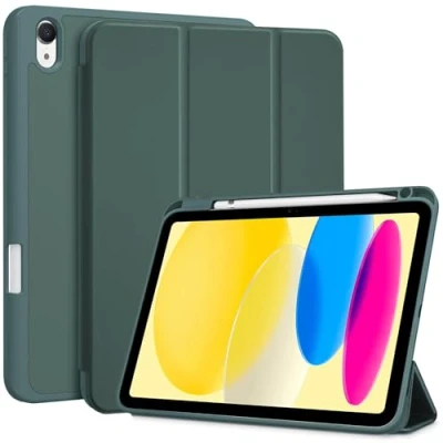 Image of ProCase for iPad 10th Generation Case with Pencil Holder, Gen (2022 Model) 10.9 Inch 10 Case, Cases Cover Pen Holder Green