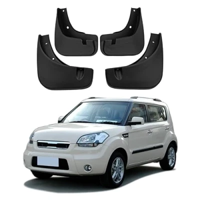 Image of 4Pcs Car Mud Flaps for Kia Soul 2010 2013, Front/Rear Wheel Mudflaps, Waterproof Splash Protection Fender, External Accessories
