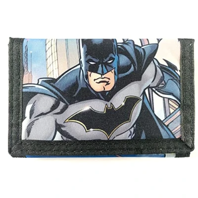 Image of DC Comics Official Batman Here to Help Boys Trifold Money Change Notes Wallet New