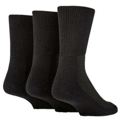 Image of SOCKSHOP Iomi Footnurse Bamboo Cushioned Foot Diabetic Socks Black 12 14 Unisex