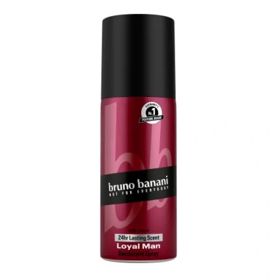 Image of bruno banani Loyal Man Deodorant Body Spray with Aromatic Woody Men&#039;s Fragrance, 24 Hours Long Lasting, 150 ml