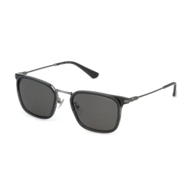 Image of Police Man SPLP27 OCTANE 12 509P Sunglasses Metal Grey Smoke Squared Polarized