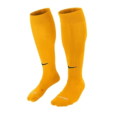 Image of NIKE Unisex U Nk Classic Ii Cush Otc Team Socks, Multicolored (University Gold Black), S UK