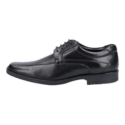 Image of Hush Puppies Men&#039;s Brandon School Uniform Shoe, Black, 10 UK Medium