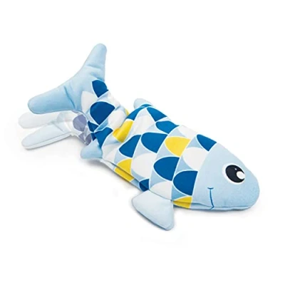 Image of Catit Groovy Fish Motion Activated Dancing Fish, Flipping Cat Toy, Blue,All Breed Sizes
