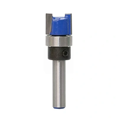 Image of ExcInter 1/4 Inch Shank Flush Trim Pattern Router Bit Template Router,1/4 * 1/2 11.9,Woodworking Top Bearing Milling Tools for Wood Hardwood Particleboard MDF
