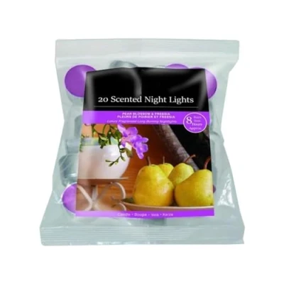 Image of PHG Fresh Quality Scented Tealight Candles with 8 Hour Burn Time Long Lasting Set Fancy Home Decoration (Pear Blossom &amp; Freesia)
