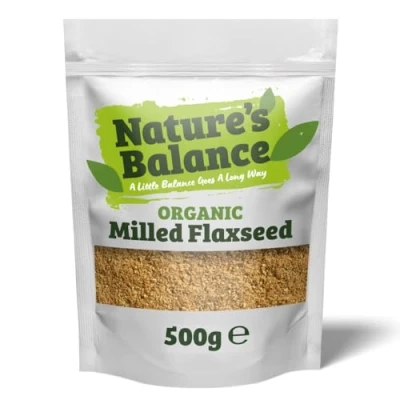 Image of Nature&#039;s Balance Organic Milled Flaxseed 500g Gluten Free High Fibre Ground Linseed Flax Seed Powder
