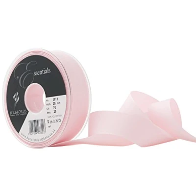 Image of Berisfords Seam Binding Ribbon, Pale Pink, 25 mm Width, metre Length
