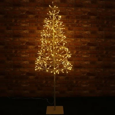 Image of Christmas Concepts® 4ft 9&quot; (1.5m) Mains Operated LED Starburst Tree 280 Static Warm White Bulbs Indoor/Outdoor Decorations