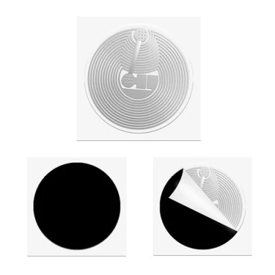 Image of SANPOPO 20pcs NFC Tag, Black 215 Tags Programmable NTAG215 Chip （25mm）,Identification Badges, 504 Bytes Memory for Android iPhone and All Enabled Devices