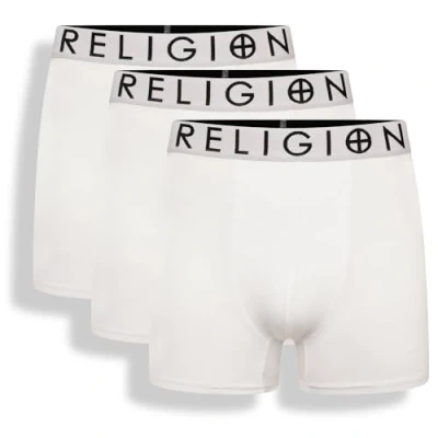 Image of Religion Mens &#039;RGN10&#039; Essential Large 3 Pack Tag Free Cotton Boxer Shorts (L, Assorted)