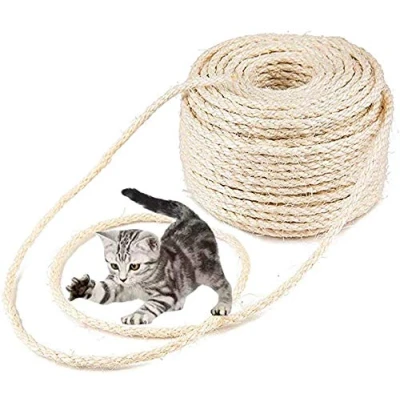 Image of Parain Sisal rope for cat Scratcher Tree Replacement Scratching Post,6mm 20 m/66FT Natural