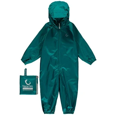 Image of Hippychick Waterproof Packasuit All in One Suit Bottle Green 2 3yrs