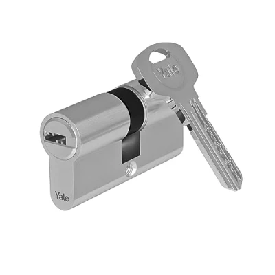 Image of Yale 10 0552 3035 00 2201 1000 Series Cylinder Double 30/45 Satin Euro Profile Cylinder, Nickel