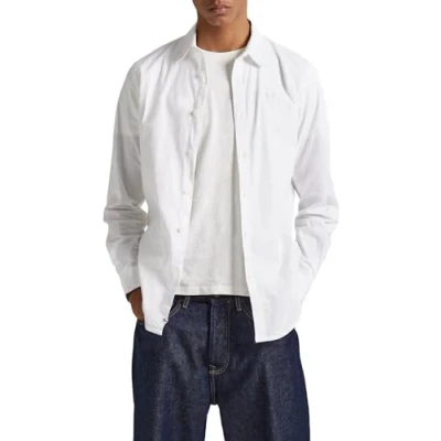 Image of Pepe Jeans Men&#039;s Coventry Shirt, White (White), XL