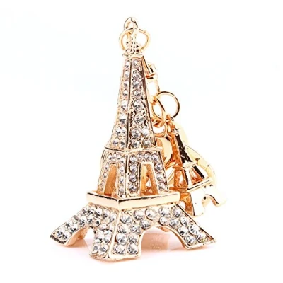 Image of HEEPDD Rhinestone Key Chain, Tower Keyring Charm Pendant for Purse Handbag Phone Bag