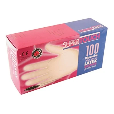 Image of Latex Disposable Gloves 100pc Dispenser Box Size 7 (S)
