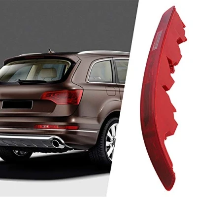 Image of Tail Light Housing Lens, Rear Left Side Bumper Fog Lamp Lens for Q7 2007 2008 2009 2010 2011 2012 2013 2014 2015