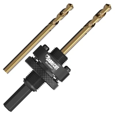 Image of 3 x SabreCut HSARB03K1 Universal A2 Fast Change Hole Saw Arbor and M35 Cobalt Drill Bits Kit 11mm HEX Shank Compatible with 32mm to 210mm Saws
