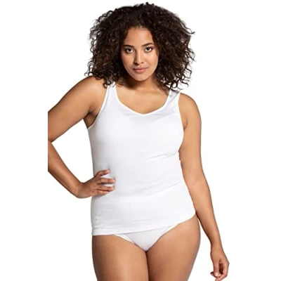 Image of Ulla Popken Women&#039;s Basic Top Undershirt White 16/18